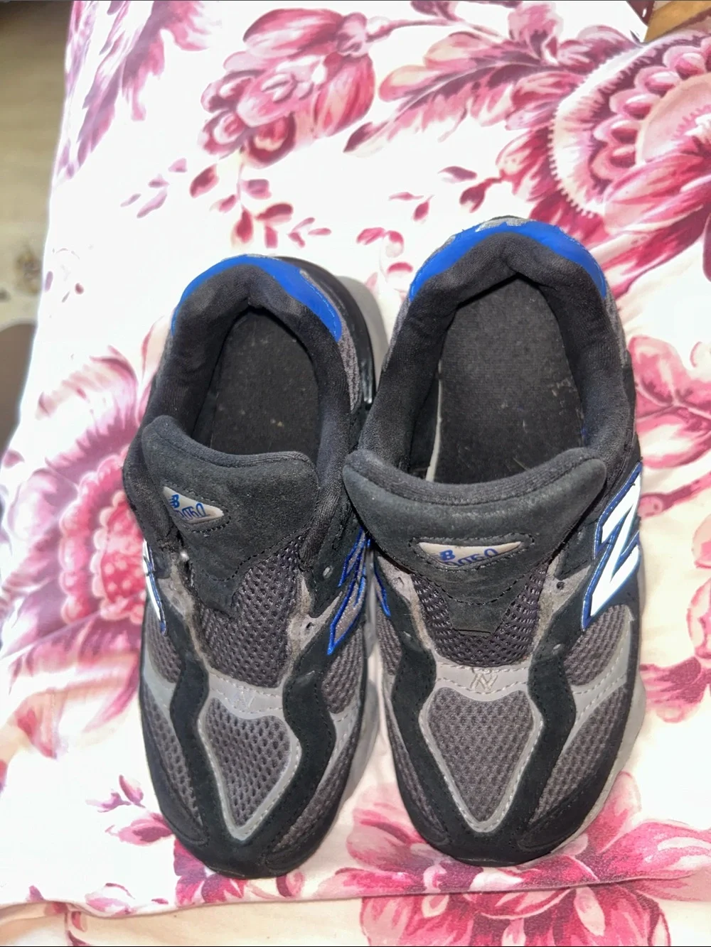 New Balance Kids' Gray and Blue 9060 Athletic Sneakers